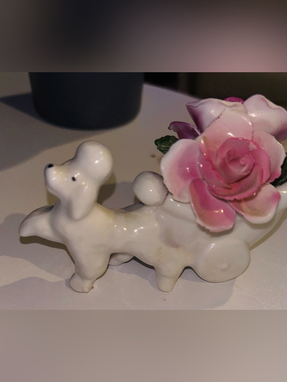Cotswold Florals English Bone China Pink Floral Bath Figurine